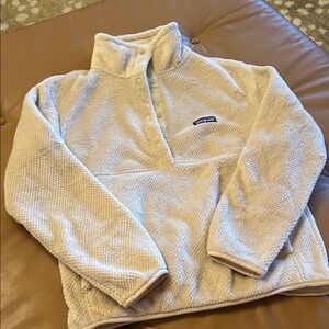Patagonia Beige Fleece Cowl Pullover